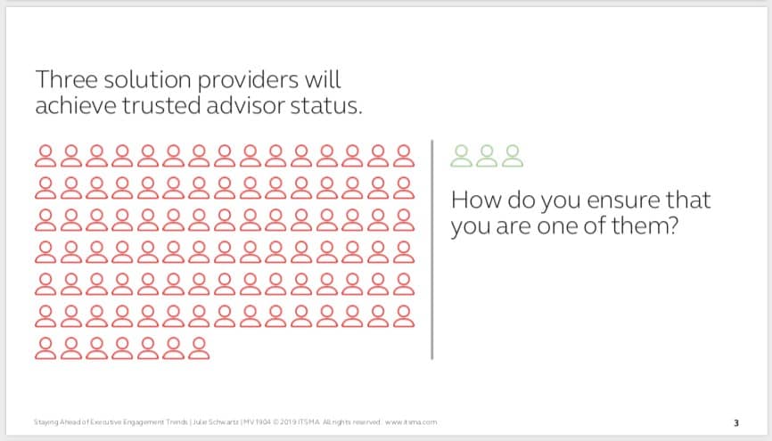 Far easier said than done: Becoming a trusted advisor.